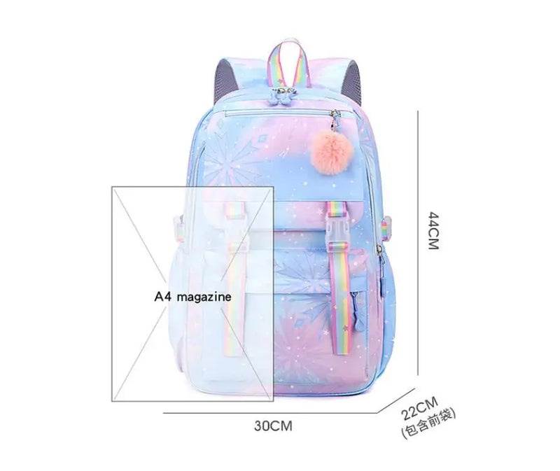 Mochila impermeable de gran capacidad de Lilo y Stitch para la escuela