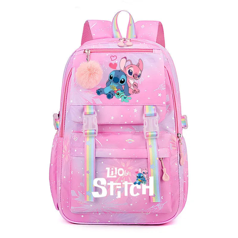 Mochila impermeable de gran capacidad de Lilo y Stitch para la escuela