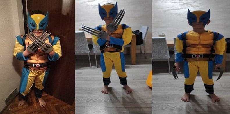 Disfraz infantil de Lobezno con Relleno